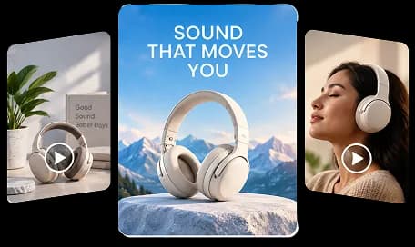Finished vertical ad creative variations