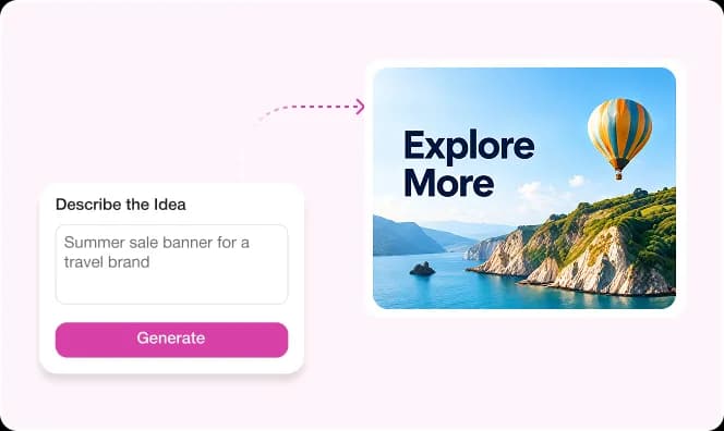 Describe a summer sale banner idea and generate a polished travel visual