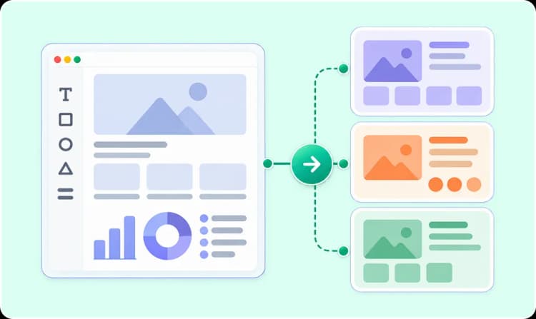 Structured infographic layouts and composition options
