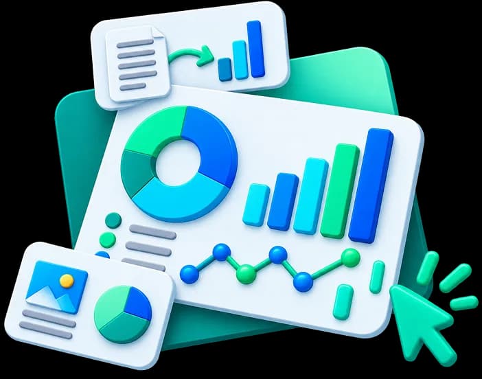 Dashboard charts and data visualizations